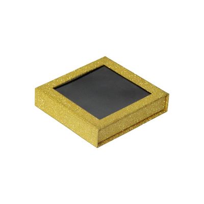 подарочная коробка прозрачного окна 10*10*3.5cm твердая бумажная с золотом подноса ЛЮБИМЦА сияющим
