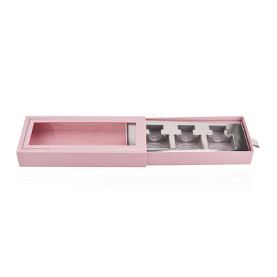 Bespoke Logo PMS Color Perfume Gift Boxes Slide Out With PET Insert