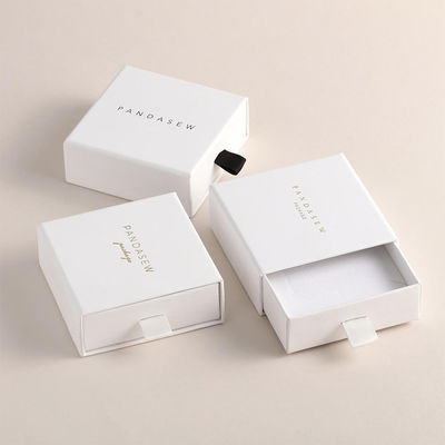 OEM Welcome Drawer Type Cardboard Jewelry Packaging Box For Necklace