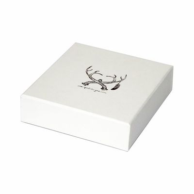 Белая квадратная коробка 9x9x3.5cm ювелирных изделий картона упаковывая для Bridal