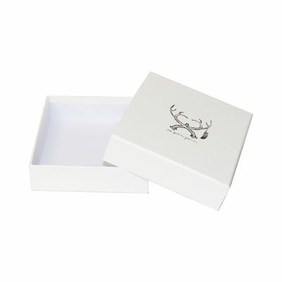 Белая квадратная коробка 9x9x3.5cm ювелирных изделий картона упаковывая для Bridal